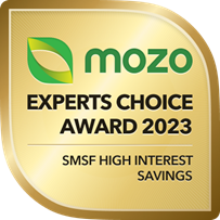Mozo Expert's Choice Award 2023 - SMSF High Interest Savings